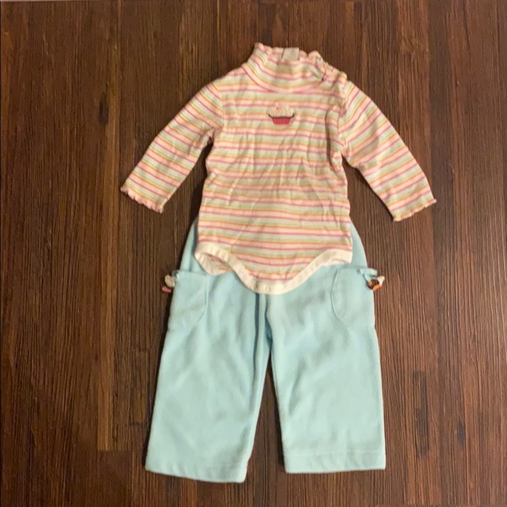 Gymboree cupcake long sleeve onesie shirt & pants